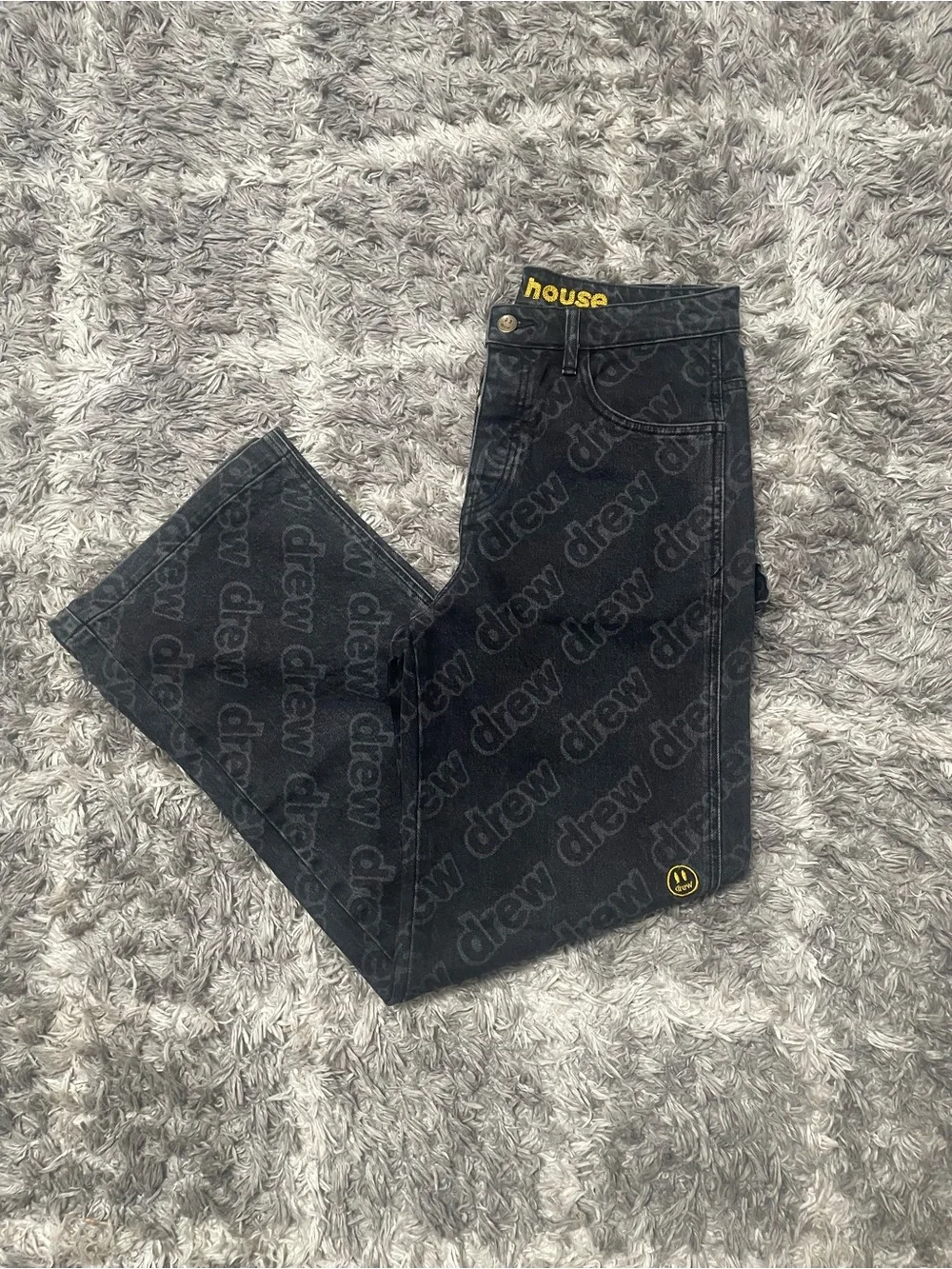 drew house drew print pants black DR-FW22-521 Size 30